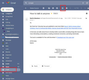 How To Recover Deleted Email In Gmail