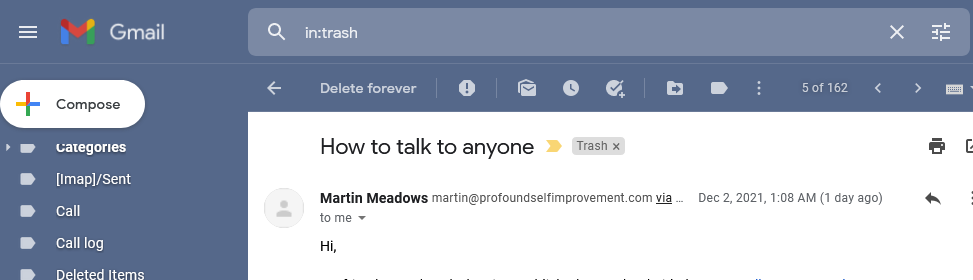 How To Recover Deleted Email In Gmail
