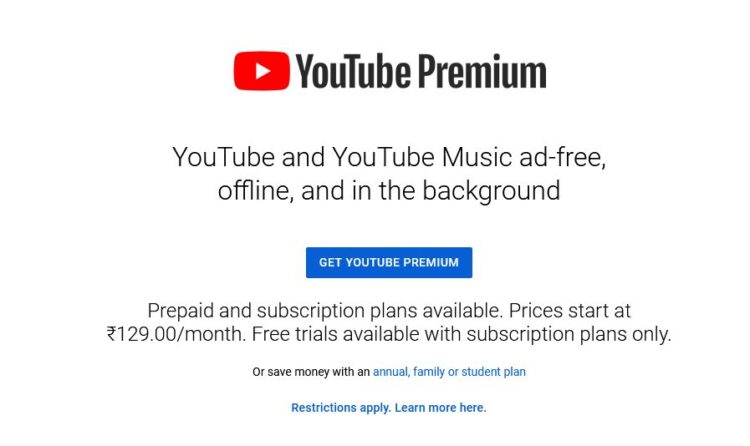 YouTube Premium Information In Marathi