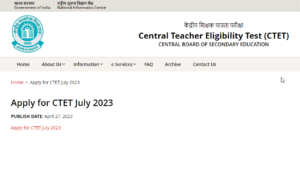 CTET Syllabus 2023 Paper 1 And 2 PDF Download