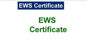 EWS Certificate Meaning in Marathi