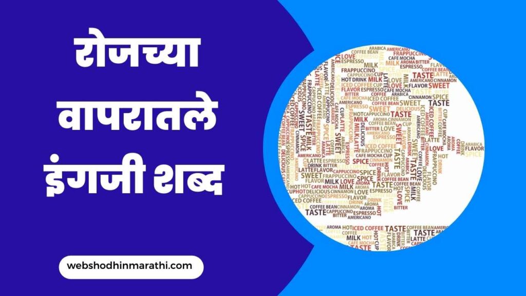 Regular use English words with Marathi meaning